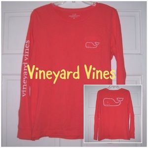 VINEYARD VINES Vintage Whale Long Sleeve Pocket Tee
